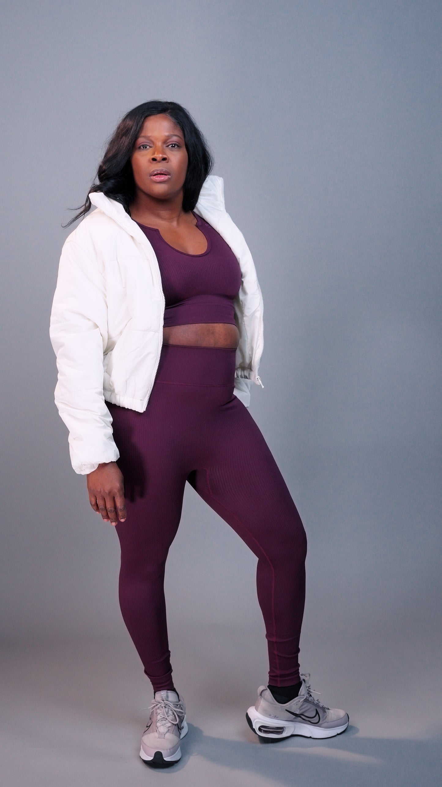 Stretch Fabric Two-Piece Active Wear